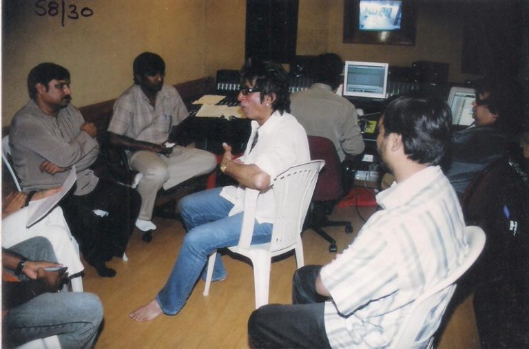 With Shakti Kapoor. Aushim Khetarpal & Bappi Lahiri