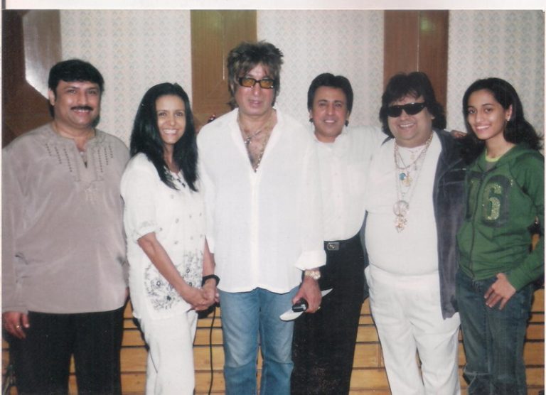 With Shakti Kapoor. Aushim Khetarpal & Bappi Lahiri