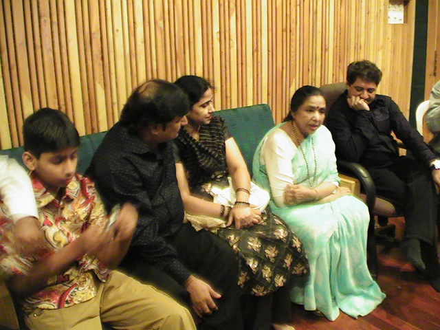Vikas Kapoor with Asha Bhosle Indra Kappor, Sarthak Kapoor, Surya Raj Kamal